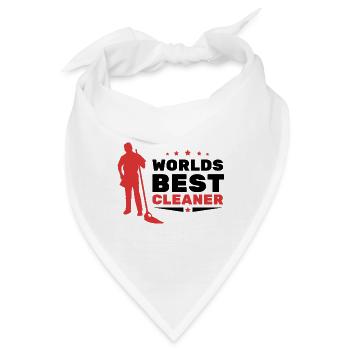 Putzfrau Reinigungskraft - Bandana - Weiß - Vorne