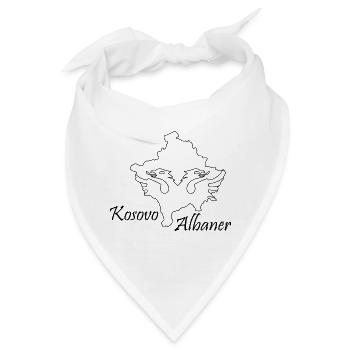 kosovo - albaner schwarz - Bandana - Weiß - Vorne