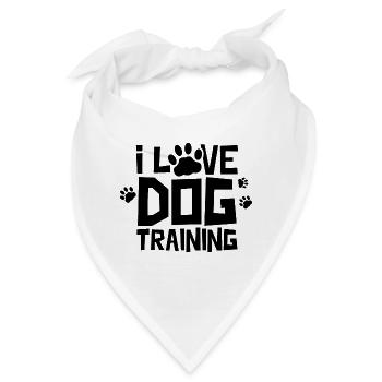 Ich Liebe Hundetraining Hundetrainer Hundeschule - Bandana - Weiß - Vorne