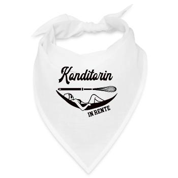 Konditorin Rente Rentnerin Patissiere Konditorei - Bandana - Weiß - Vorne