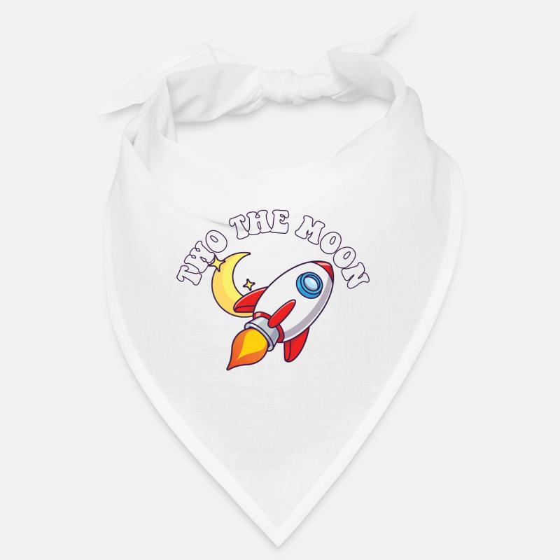 Astronaut Two The Moon Outer Space 2nd Birthday Bandana