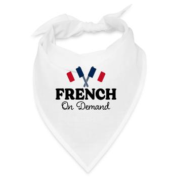 Französisch auf Anfrage Französisch Dolmetscher - Bandana - Weiß - Vorne