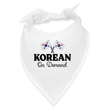 Koreanisch auf Anfrage Koreanisch Dolmetscher - Bandana - Weiß - Vorne