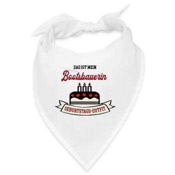 Geburtstag Bootsbauerin Bootsbau Schiffbauerin - Bandana - Weiß - Vorne