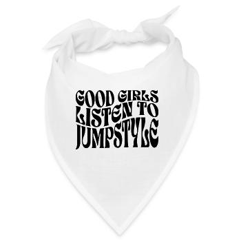 Mädchen hören sich EDM Jumpstyle an - Bandana - Weiß - Vorne