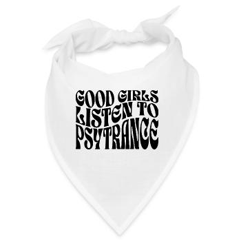 Mädchen hören Psytrance-Musik - Bandana - Weiß - Vorne