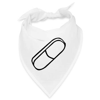 Radierer Gummi Radiergummi - Bandana - Weiß - Vorne