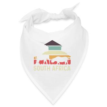 Südafrika Rhino Afro Gift - Bandana - Weiß - Vorne
