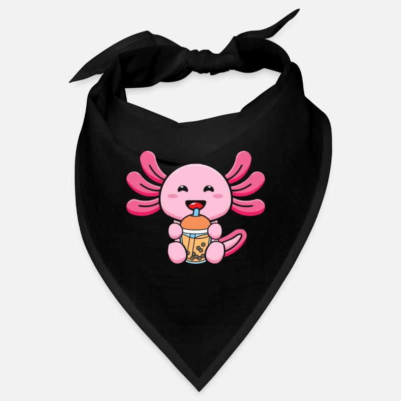 Bubble Milk Tea Axolotl Drinking Boba Tea Bandana