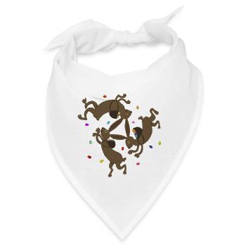drei Osterhasen - Bandana - Weiß - Vorne