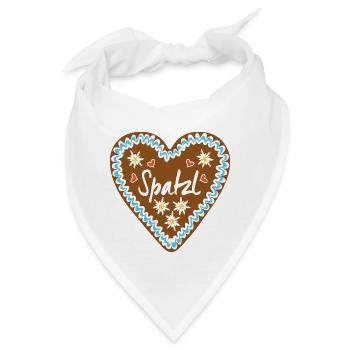 Spatzl - Lebkuchenherz - Bandana - Weiß - Vorne