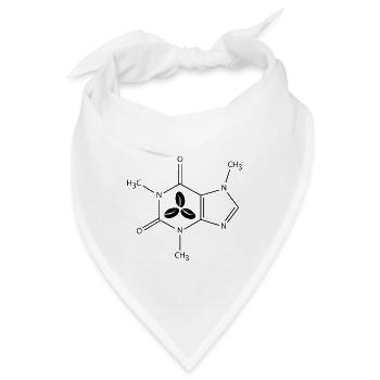 Kaffee Koffein Chemische Formel - Bandana - Weiß - Vorne