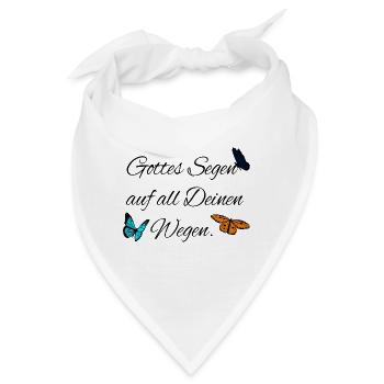 Gottes Segen Segensspruch Taufe Hochzeit Gläubige - Bandana - Weiß - Vorne