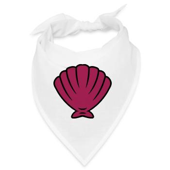 Bunte Muschel Meeresleben shell ocean life - Bandana - Weiß - Vorne