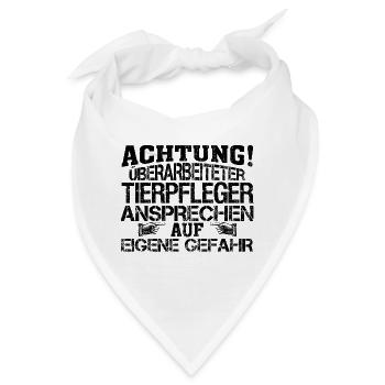 Tierpfleger Tierpflege Azubi Ausbildung Spruch - Bandana - Weiß - Vorne
