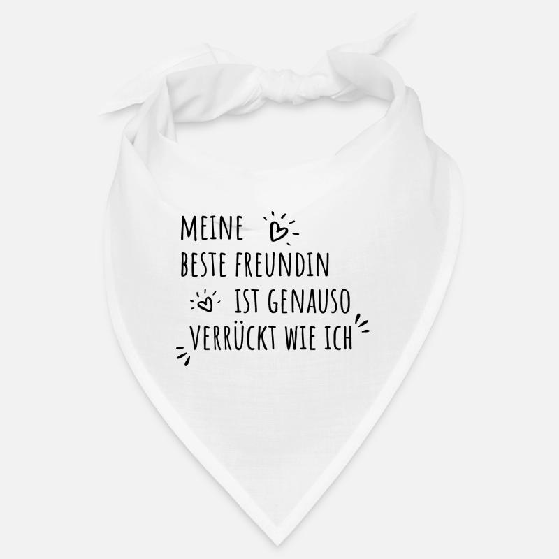 Beste Freundin Geschenke Mädchen Zwillinge BFF - Bandana - Weiß