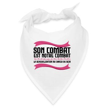 Sein Kampf ist unser Kampf - Krebs - Bandana - Weiß - Vorne