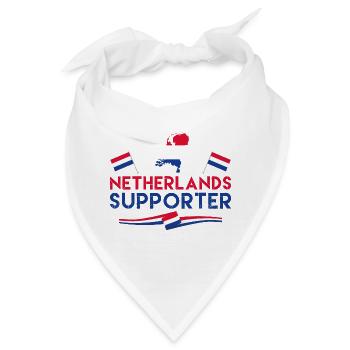 Fan von Netherland Supporter. Supporter aus Niederlande - Bandana - Weiß - Vorne