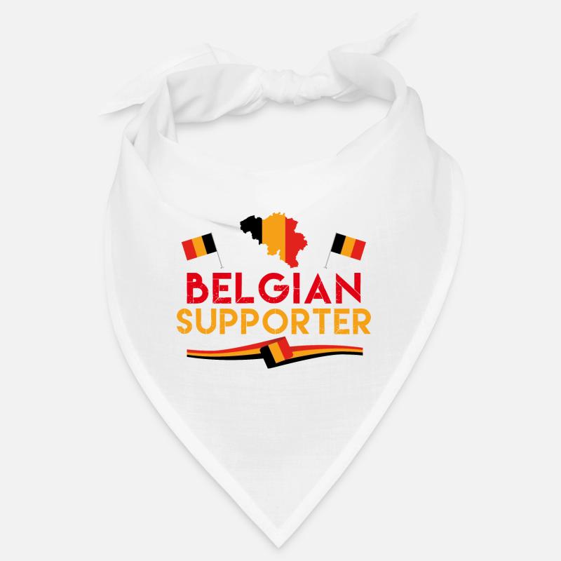 Belgian supporter. fan de Belgique. Red Devils. Bandana