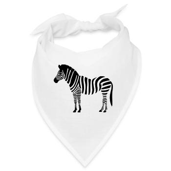 Kleines Zebra - Bandana - Weiß - Vorne