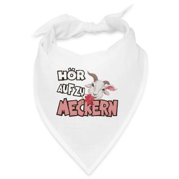 Hör auf zu meckern für eine Frau oder Mädchen - Bandana - Weiß - Vorne