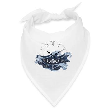 Zeit Gezeiten Wellen für Zeitlose Menschen - Bandana - Weiß - Vorne