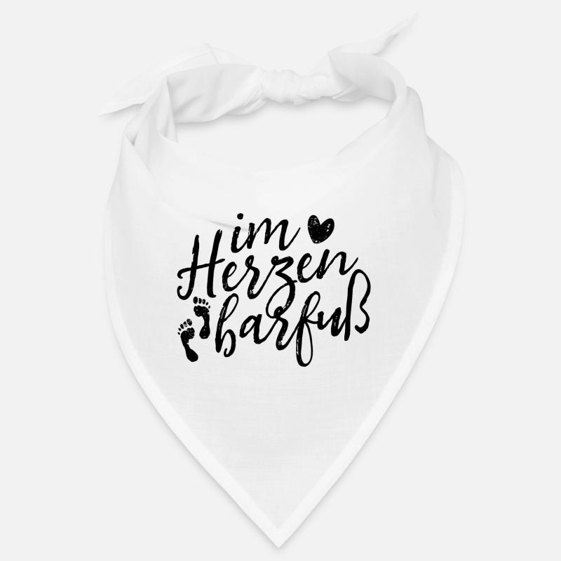 Im Herzen barfuß - Optimismus Motivation - Spruch Bandana