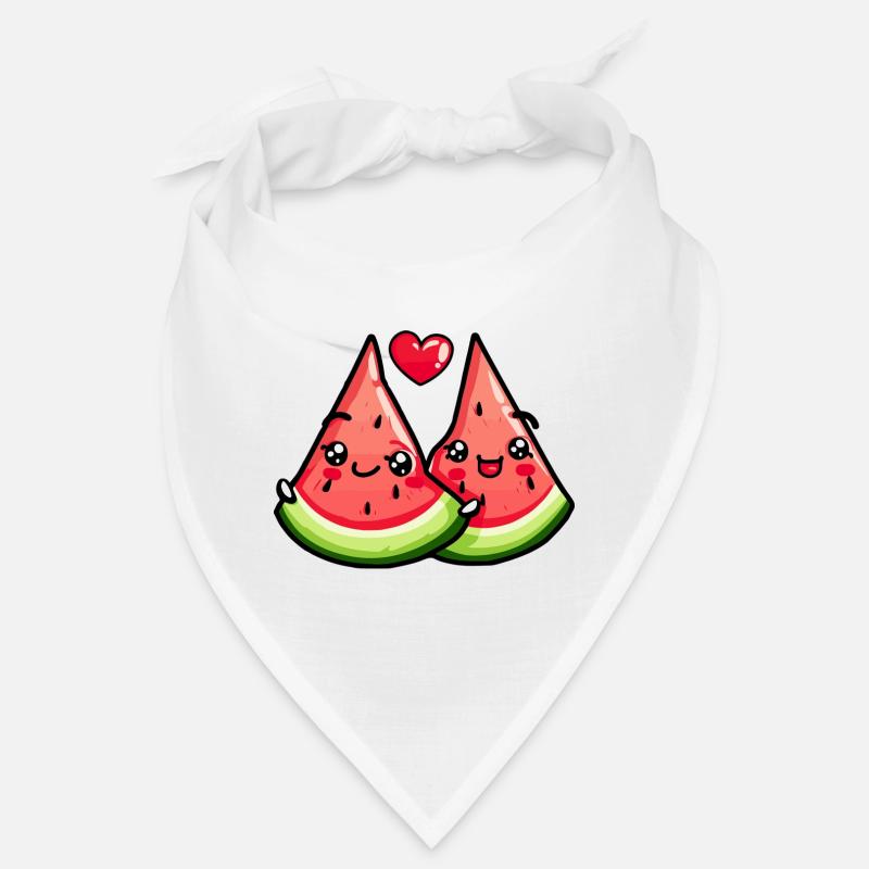pastèque couple amour coeur bande dessinée Bandana