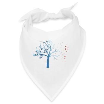 Warming stripes - lose nature / tree - Bandana - Weiß - Vorne