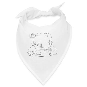 Kamera, Vintage Kamera, , Alte Kamera, Old - Bandana - Weiß - Vorne