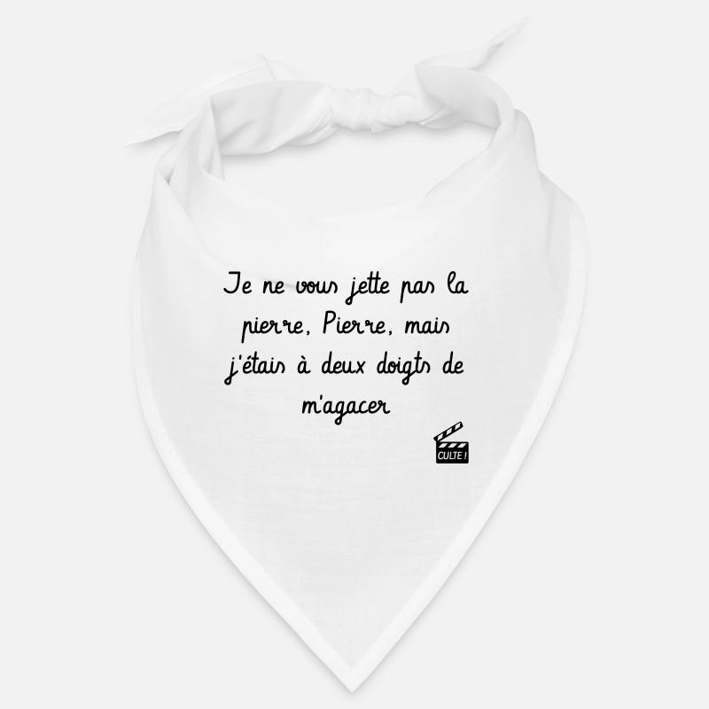 Je ne vous jette pas la pierre, Pierre ! - Bandana - blanc