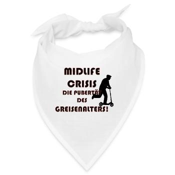 MIDLIFE CRISIS DIE PUBERTÄT DES GREISENALTERS - Bandana - Weiß - Vorne