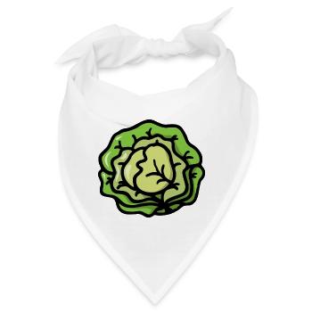 Salat Kohl Gemüse - Salad cabbage vegetable - Bandana - Weiß - Vorne