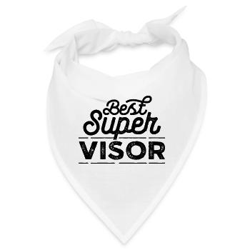 Bester Supervisor Aufseher Aufsicht Aufpasser - Bandana - Weiß - Vorne