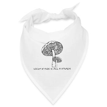 Psychedelische/ psychedelic Pilze - Bandana - Weiß - Vorne