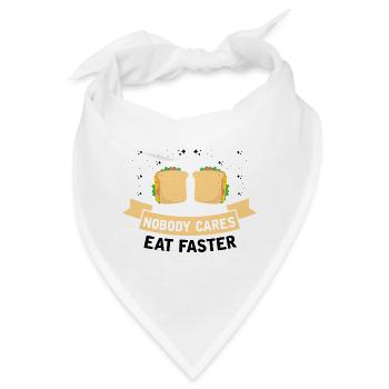 Schnell Essen Sandwich Essen FastFood - Bandana - Weiß - Vorne