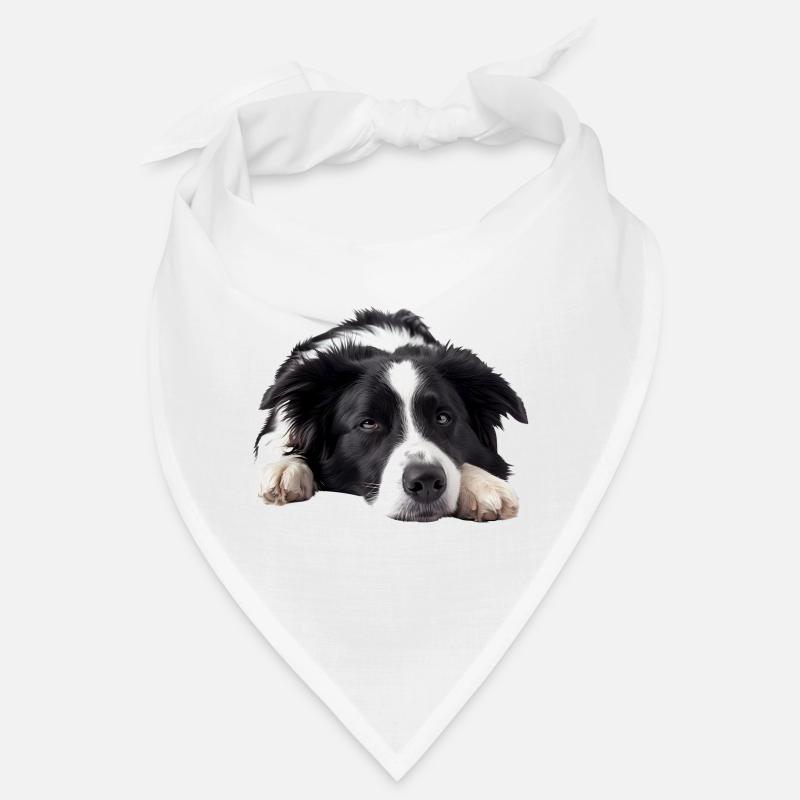 Border Collie - Bandana - Weiß