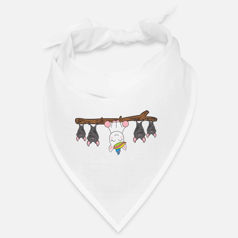 Be Different Fledermuas Einhorn - Bandana - Weiß