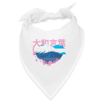 Japanese Aesthetic Chinesischer Mount Everest Berg - Bandana - Weiß - Vorne
