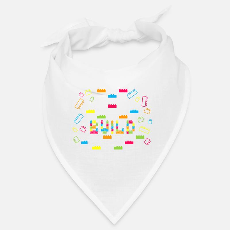 Eat Sleep Build Repeat Master Builder Block Gift - Bandana - blanc