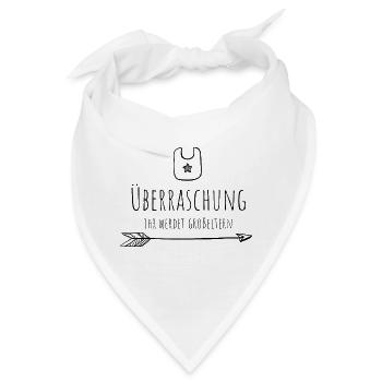 Überraschung Großeltern - Bandana - Weiß - Vorne