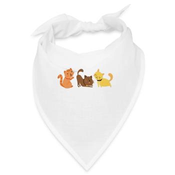 I Was Normal Three Cats Ago Funny Shirt - Bandana - Weiß - Vorne