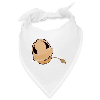 minimalistisches Pony Pferd Pferde Fohlen Maul - Bandana - Weiß - Vorne