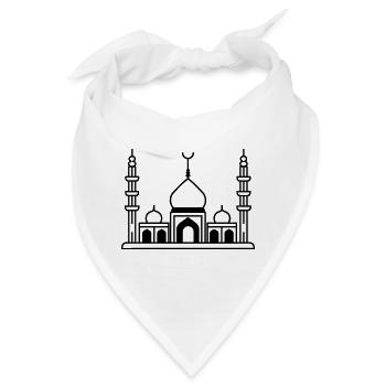 Moschee - Bandana - Weiß - Vorne
