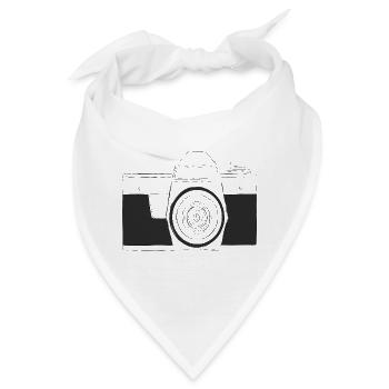 Kamera, Vintage Kamera, , Alte Kamera, Old - Bandana - Weiß - Vorne