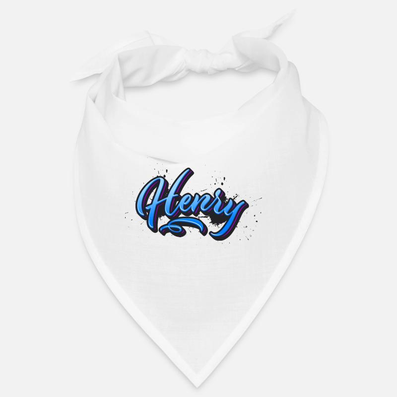 Henry First Name Name Name Tag Splash Graffiti Bandana