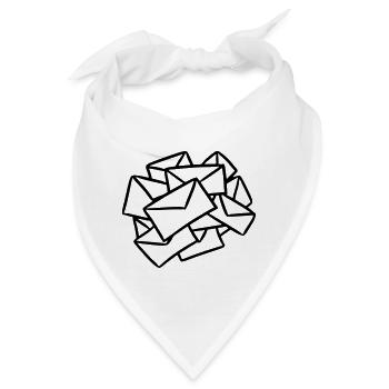Viele Briefe Brief Post Nachrichten Sendung - Bandana - Weiß - Vorne