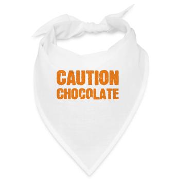 VORSICHTER Schokoladensüchtig Süßooth Geschenk - Bandana - Weiß - Vorne