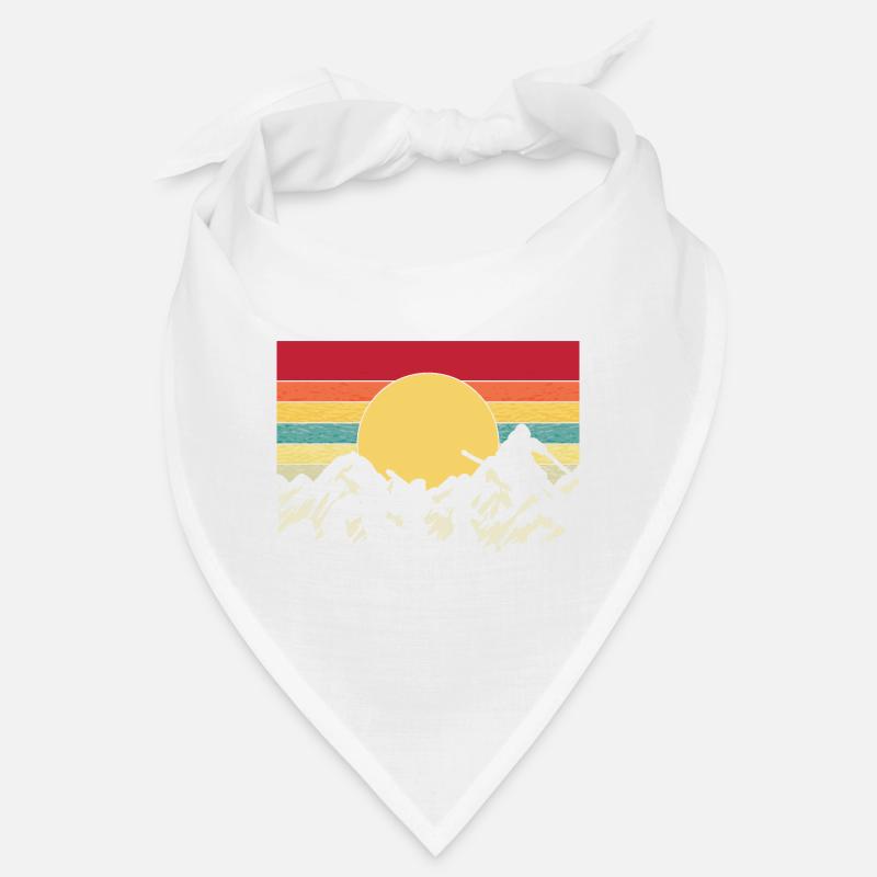 Skiing Evolution Vintag Winter Sport Ski Bandana