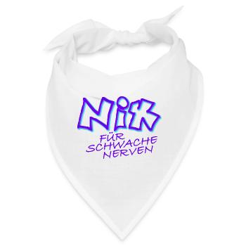 nix für schwache nerven violett - Bandana - Weiß - Vorne
